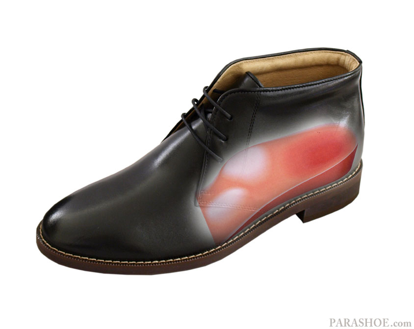 KITAJIMA 本革 プレーントゥ チャッカブーツ シークレットヒールアップ