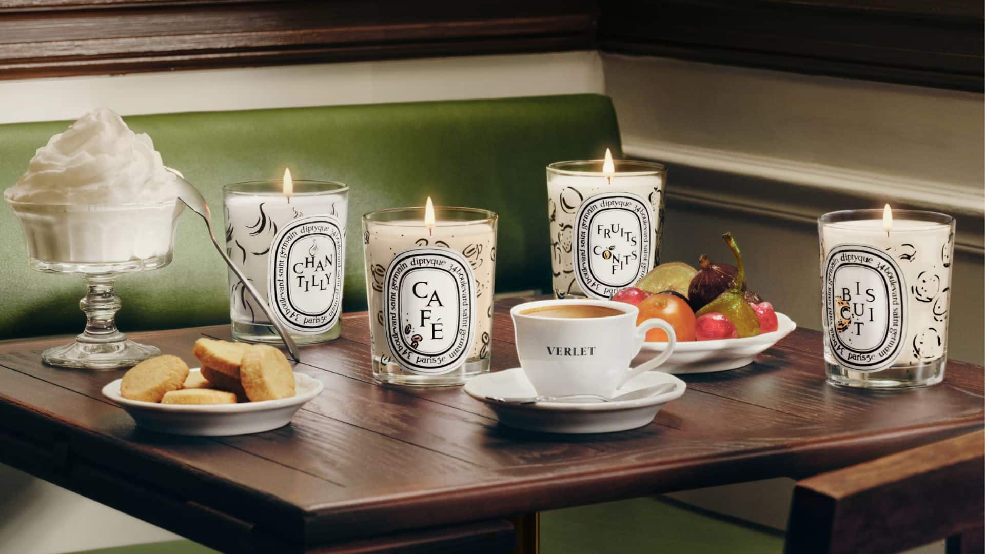 Diptyque x Café Verlet: a collection of gourmet candles