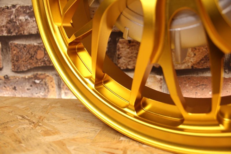 3,000Pバック！MOS鍛造ホイール GX-10 前後セット 艶消しゴールド [1