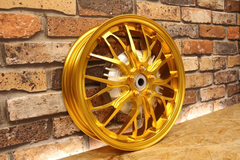 3,000Pバック！MOS鍛造ホイール GX-10 前後セット 艶消しゴールド [1