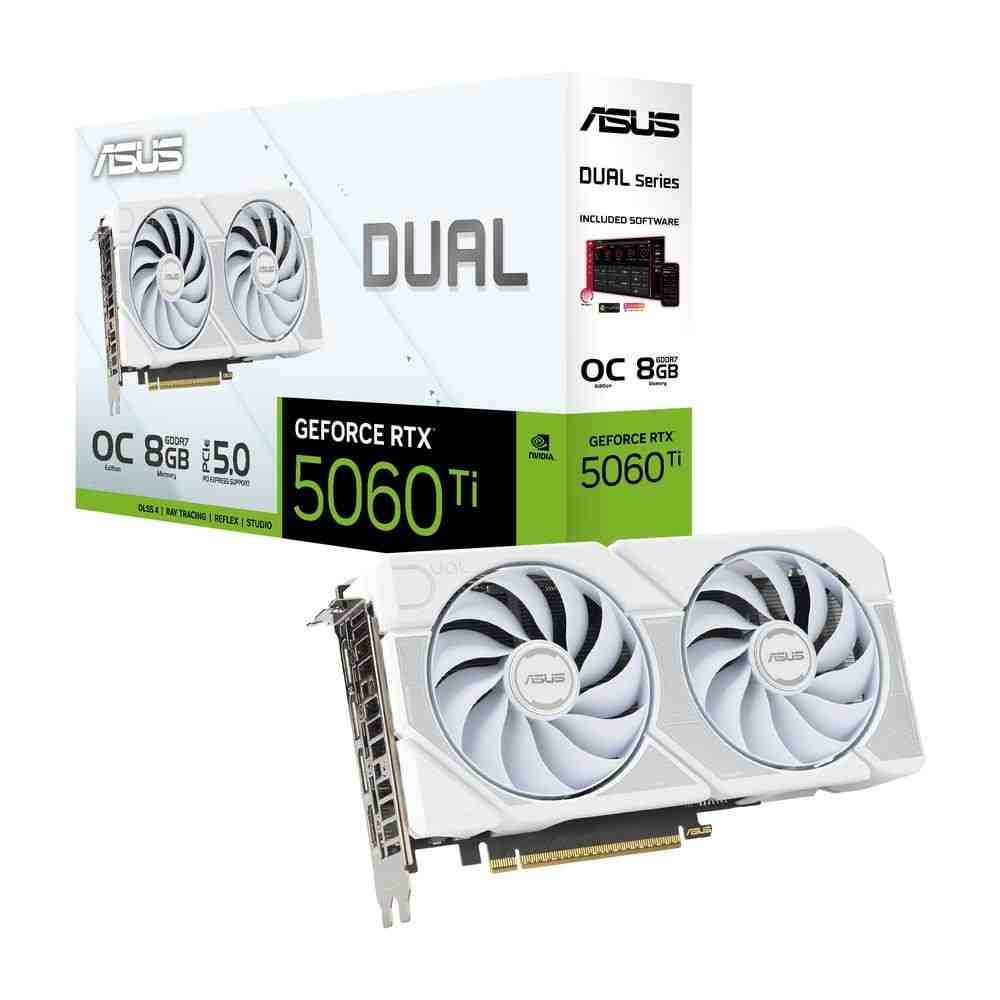 ASUS Dual GeForce RTX 5060 Ti 8GB GDDR7 White OC Edition
