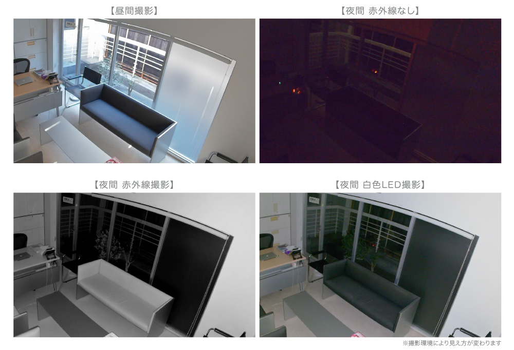 スマカメ カメラ一発！タレット型 センサーライト（白色LED）搭載 屋外