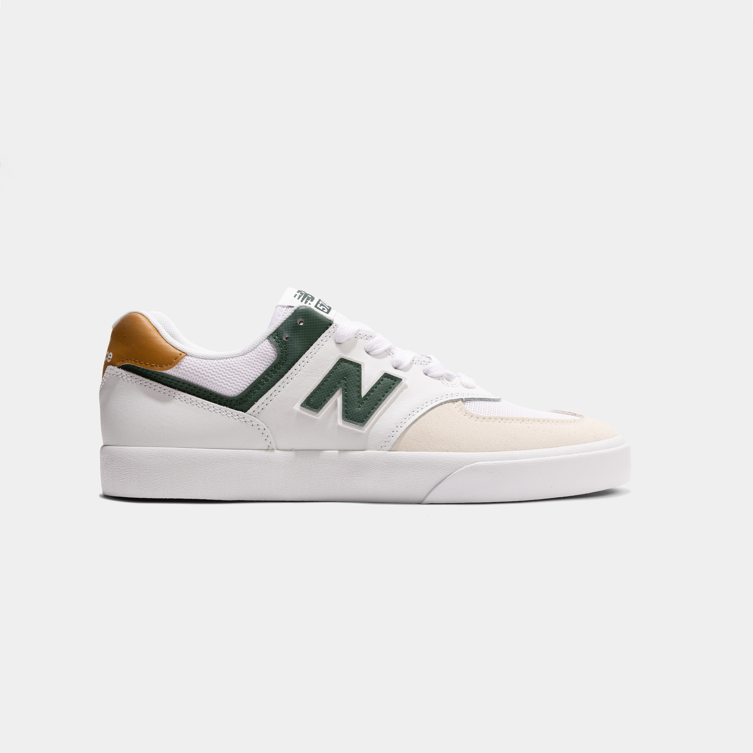 NEW BALANCE 574 VULC - WHITE/GREEN NM574VRP - PLA Skateboarding