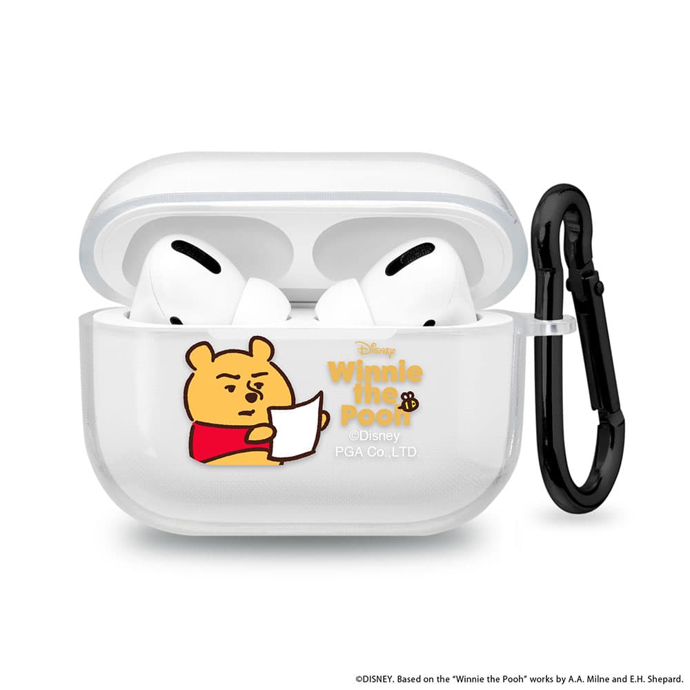 カナヘイ画 AirPods Pro(第1世代)用 クリアソフトケース [くまのプー