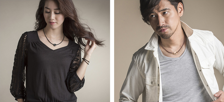 ワンタッチで脱着できるネックレス「RAKUWAネック メタックス プッシュ