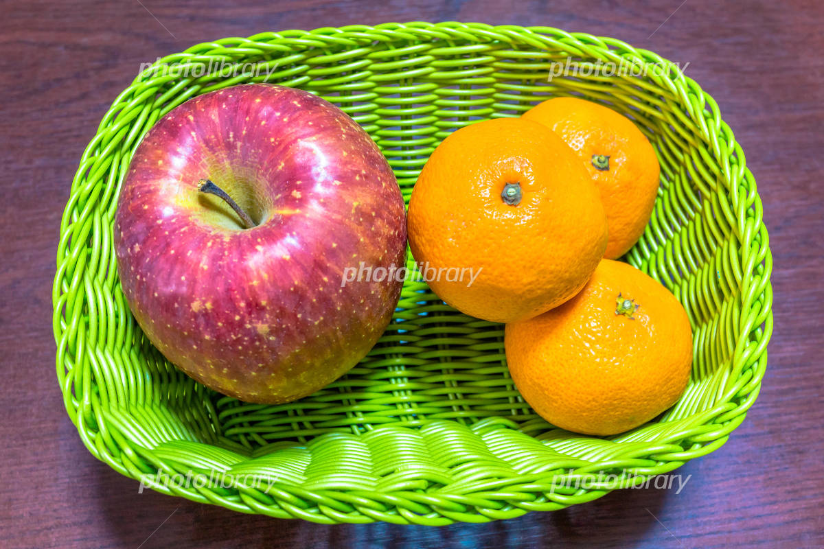 みかんとりんご 写真素材 [4196524] 無料 - フォトライブラリー