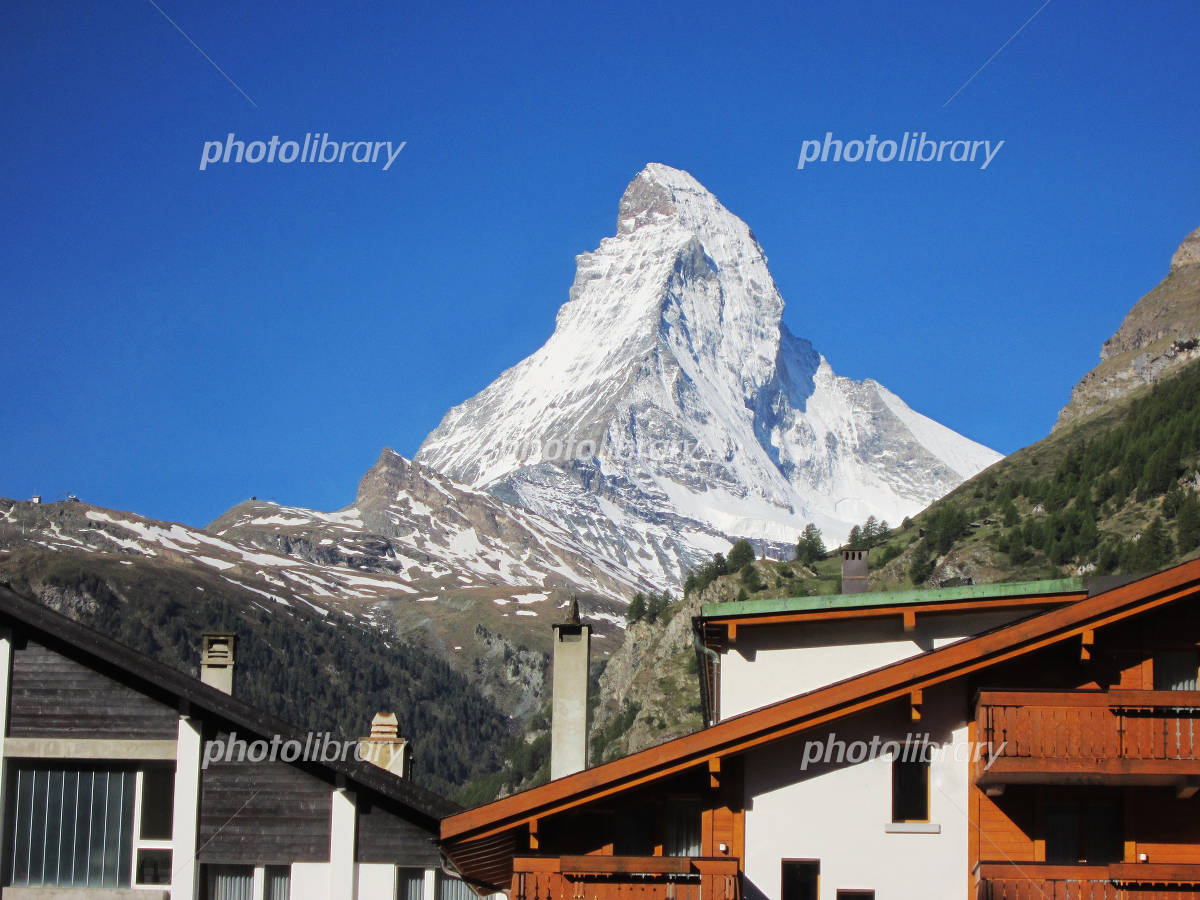ツェルマットからのマッターホルン 写真素材 [4578269] - フォトライブ