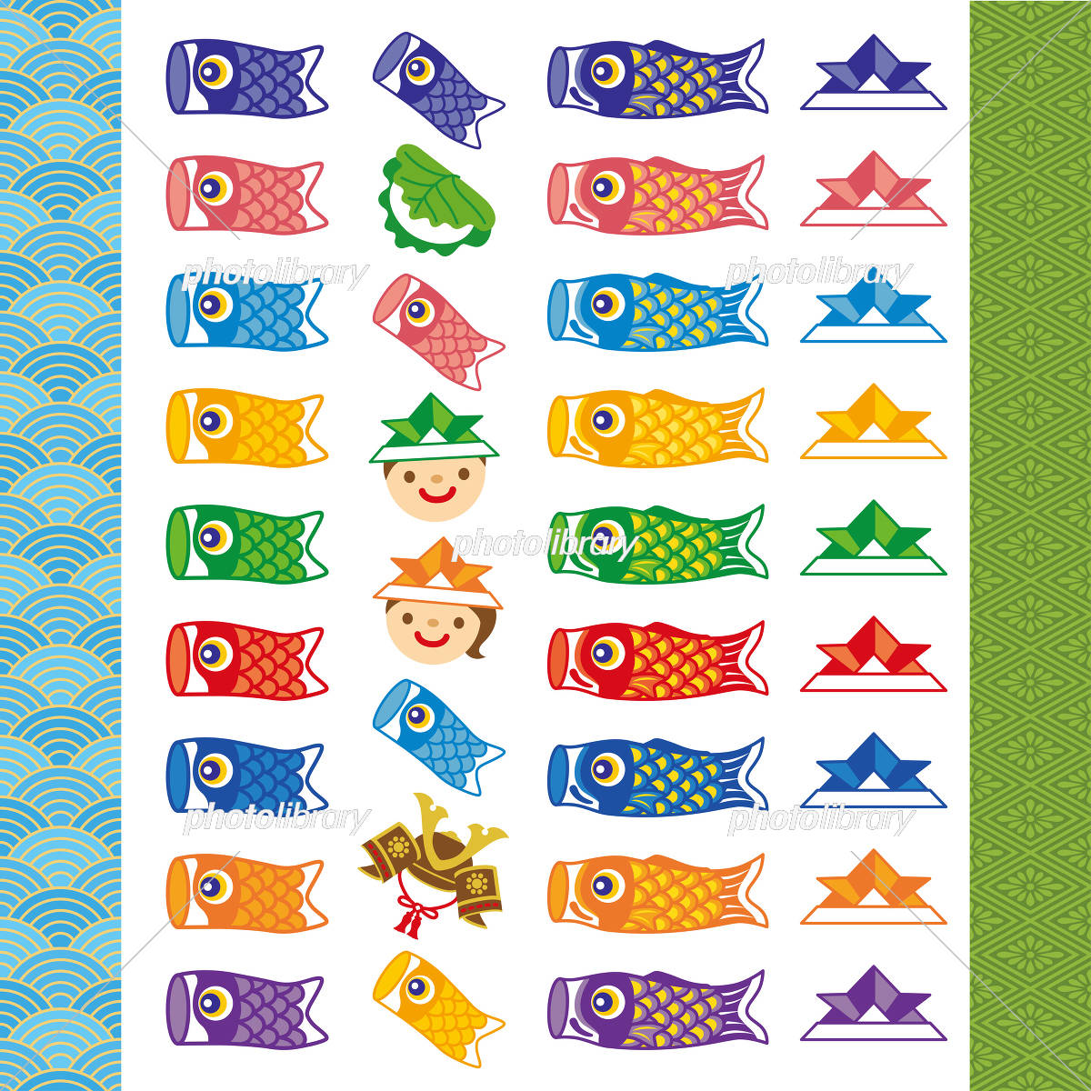 こどもの日 端午の節句 鯉のぼり 広告 イラスト イラスト素材 [5910087