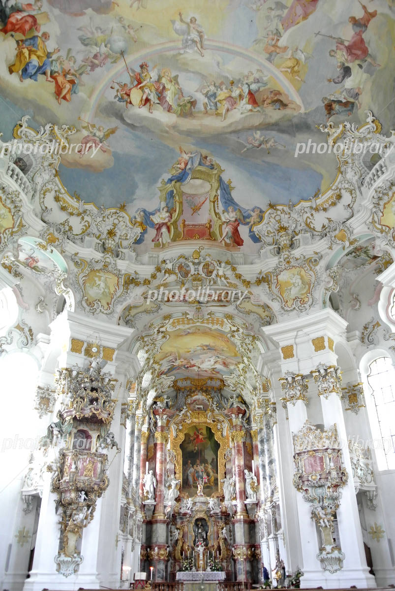 ドイツ 世界遺産 ヴィースの巡礼教会 写真素材 [3264747] - フォト