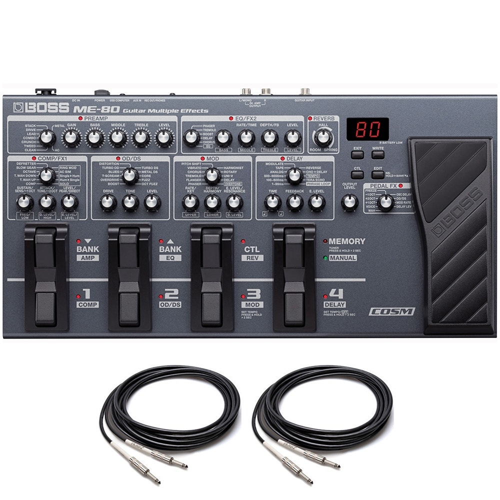 Boss ME-80 COSM Guitar Multiple Effects Processor with Instrument