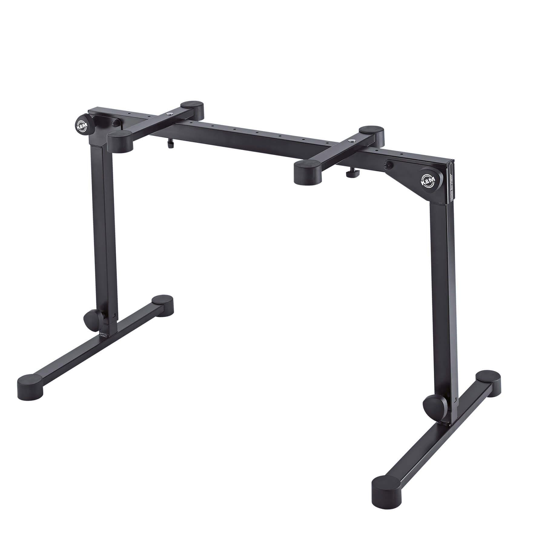 K&M 18820 Black Omega Pro Keyboard Stand w/ 2nd, 3rd Teir Stackers