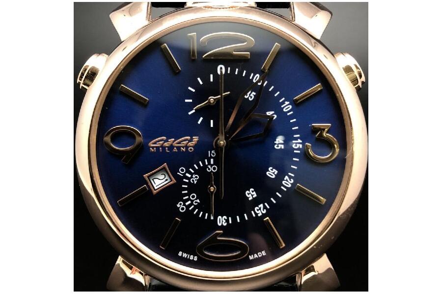 ガガミラノ 腕時計 ブルー Thin Chrono 46mm 5098.04 Gaga Milano入荷