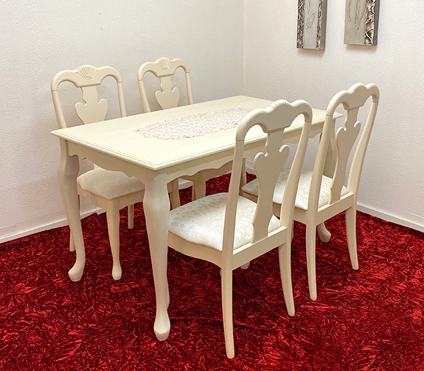 ④サルタレッリ 猫脚チェア※4脚同時販売のみ(この商品のみ小さなヘコミ