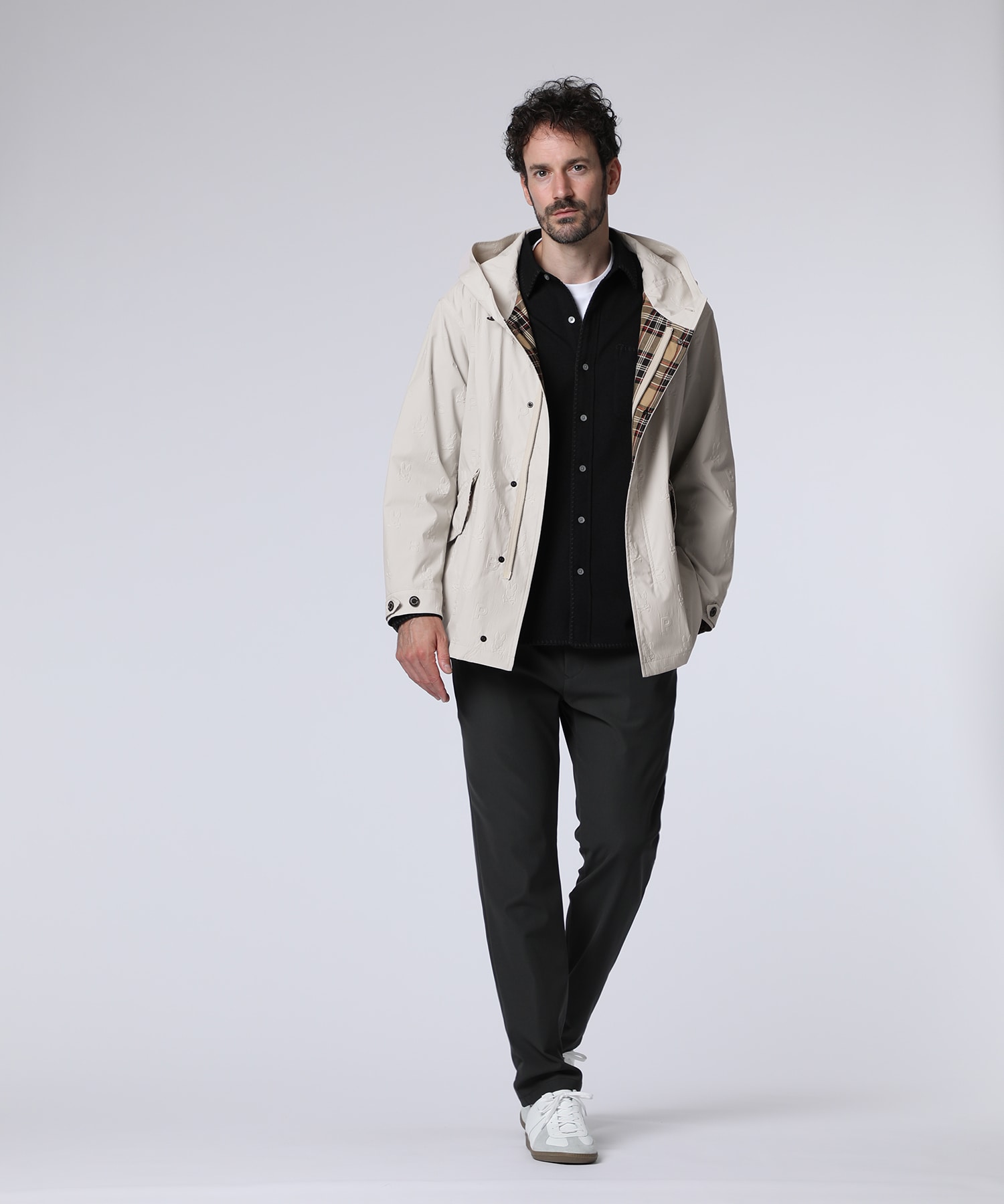 ロゴエンボス ショートモッズコート｜Psycho Bunny｜サイコバニー 公式