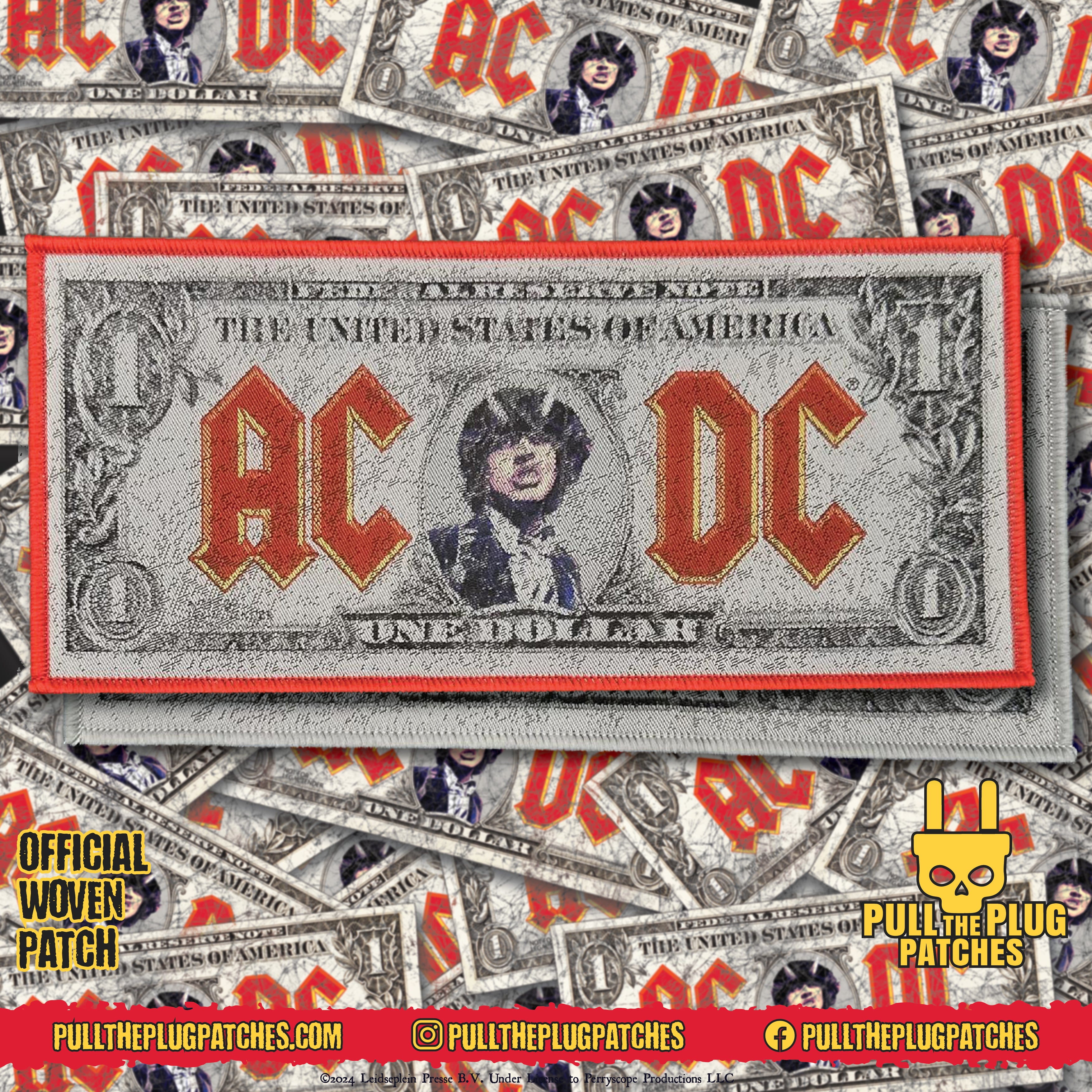 AC/DC - Moneytalks - Strip Patch – Pull The Plug Patches