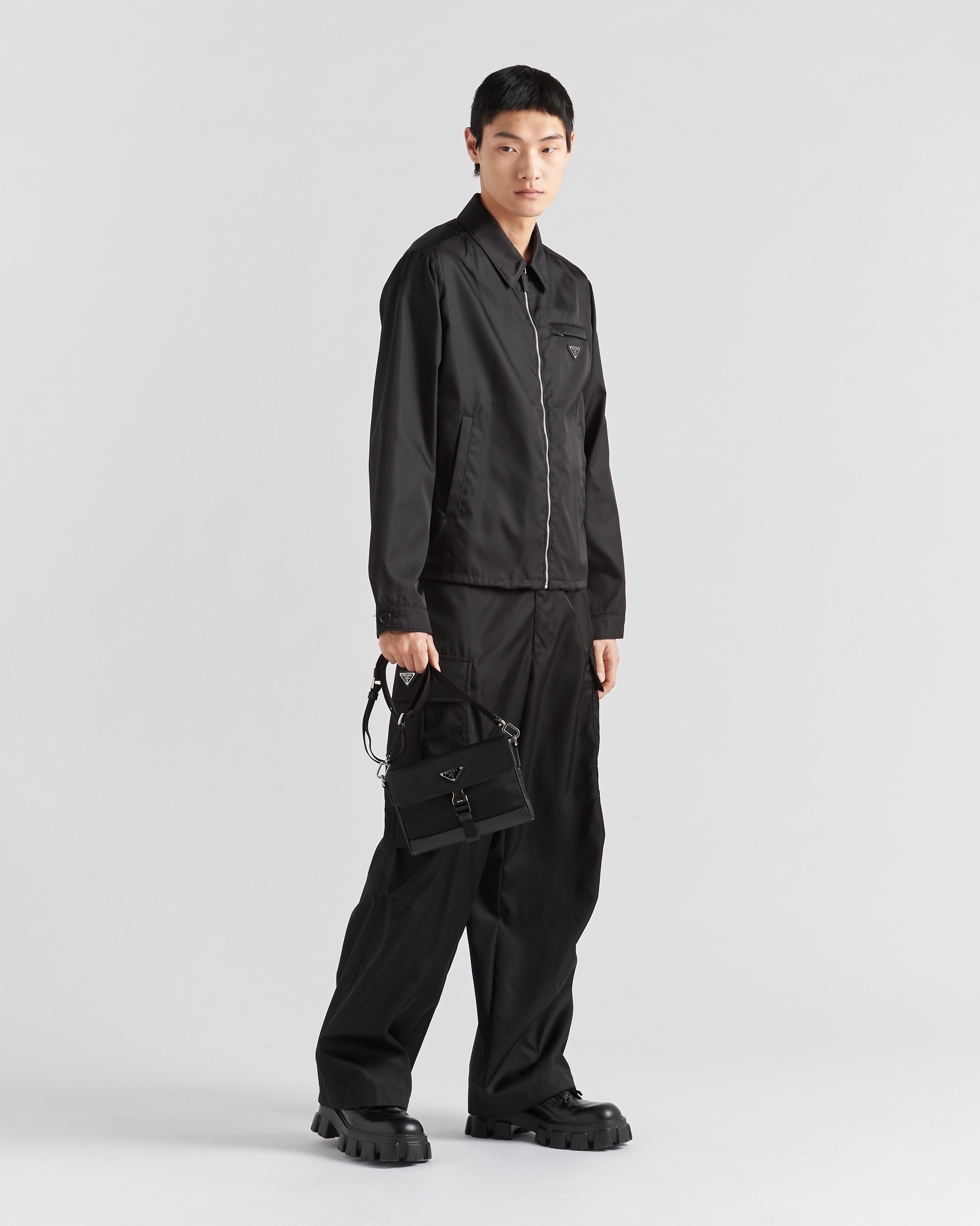 Black Re-nylon Blouson Jacket | PRADA