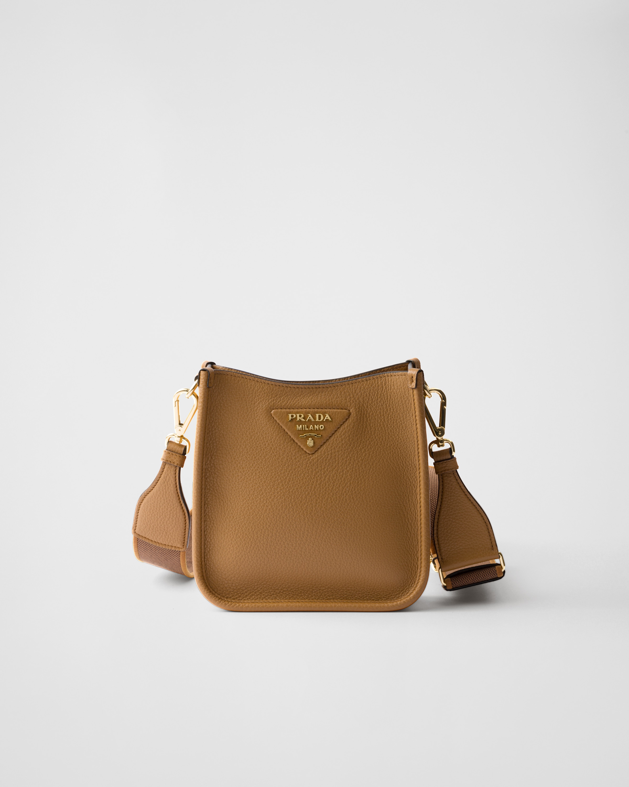 Caramel Mini Leather Shoulder Bag | PRADA