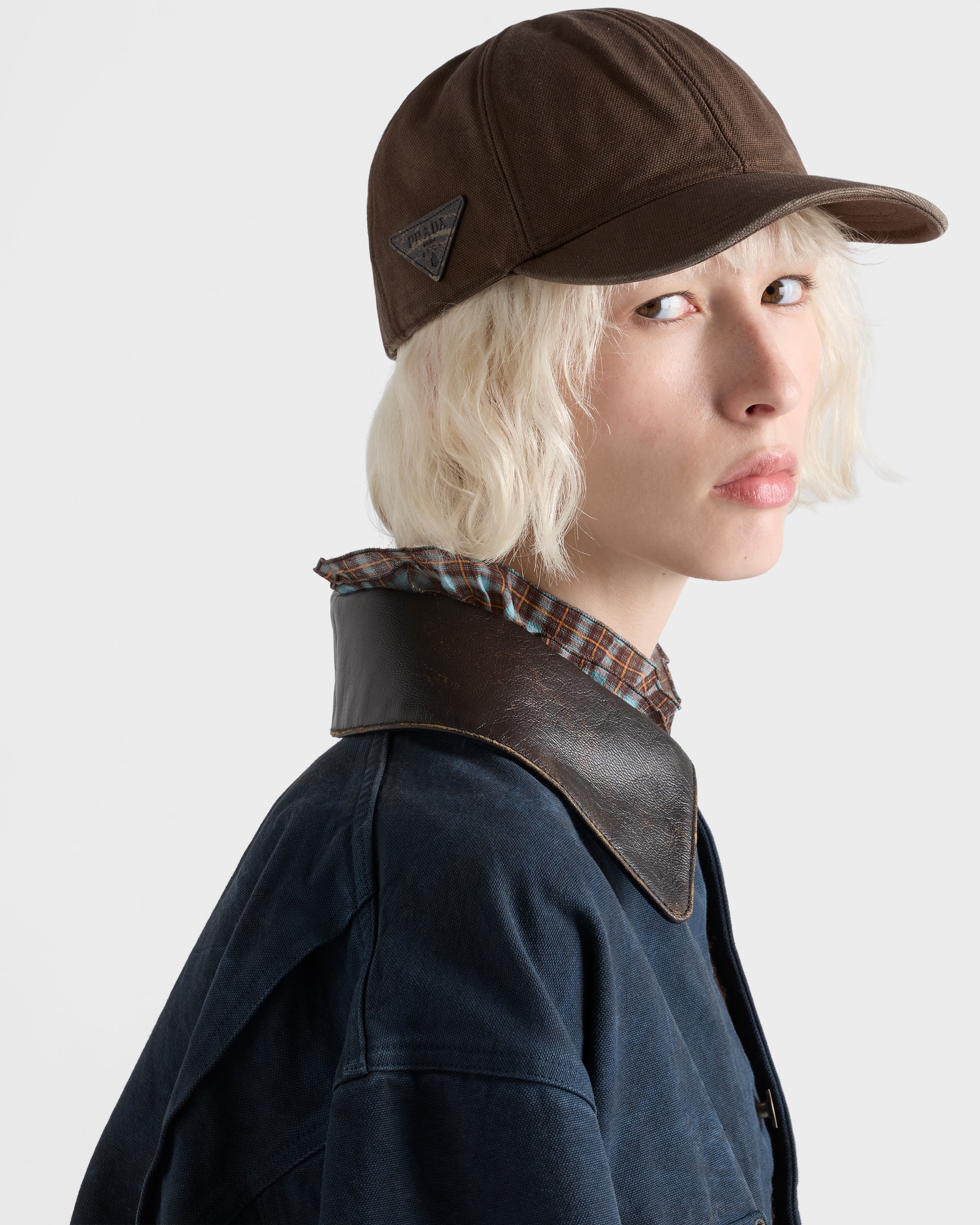 Brown Cotton Baseball Cap | PRADA