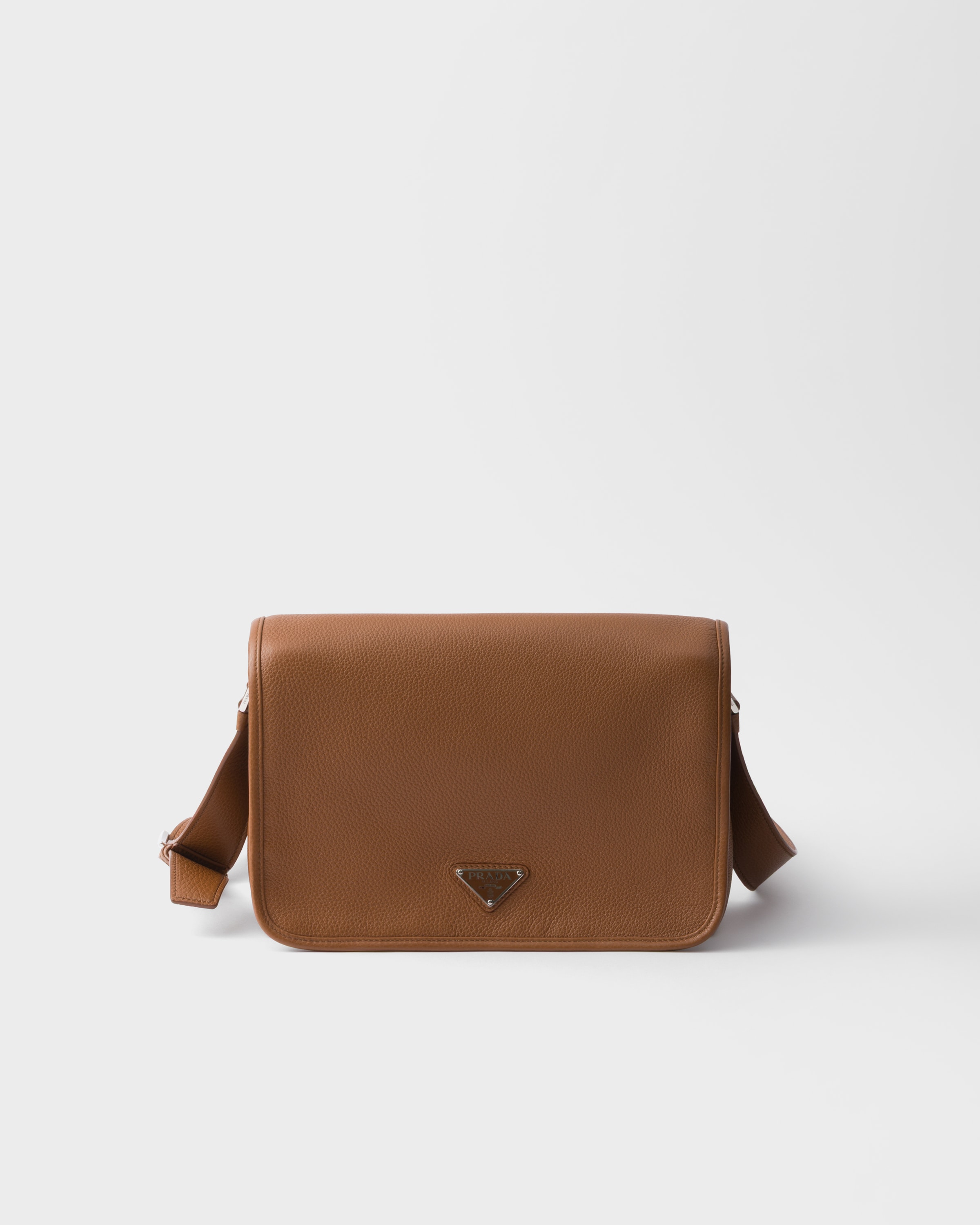 Cognac Leather Shoulder Bag | PRADA