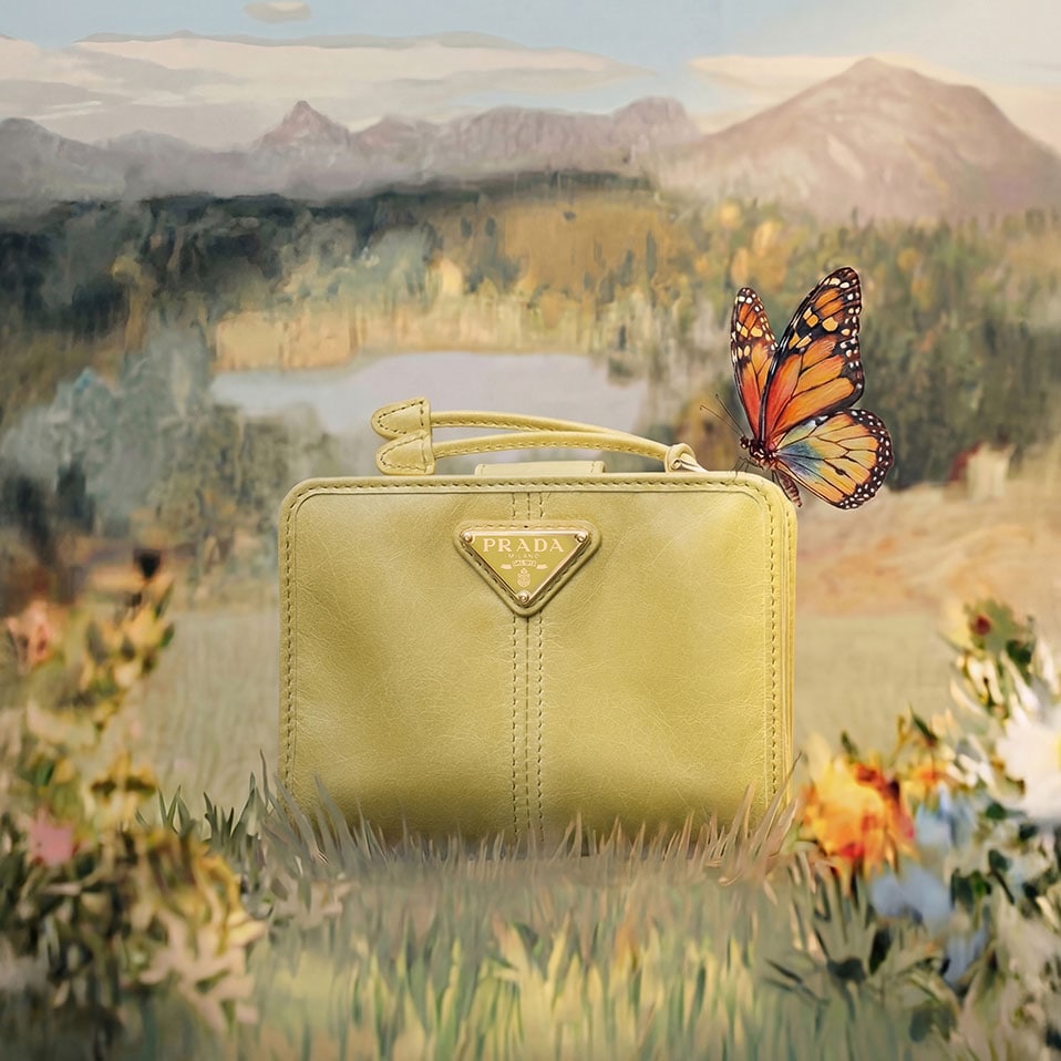 ナチュラル プラダ ガレリア サフィアーノレザー スモールバッグ | PRADA