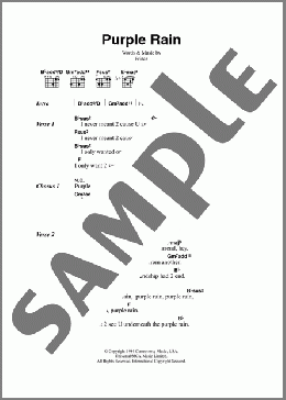 楽譜一覧】Purple Rain - ヤマハ「ぷりんと楽譜」