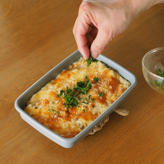 野田琺瑯 +Gray レクタングル浅型 S | 食器と料理道具の専門店「プロ