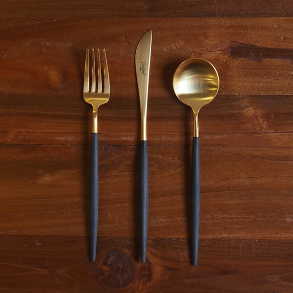 正規品】□クチポール ゴア・ブラック ゴールド デザートセット 3PCS