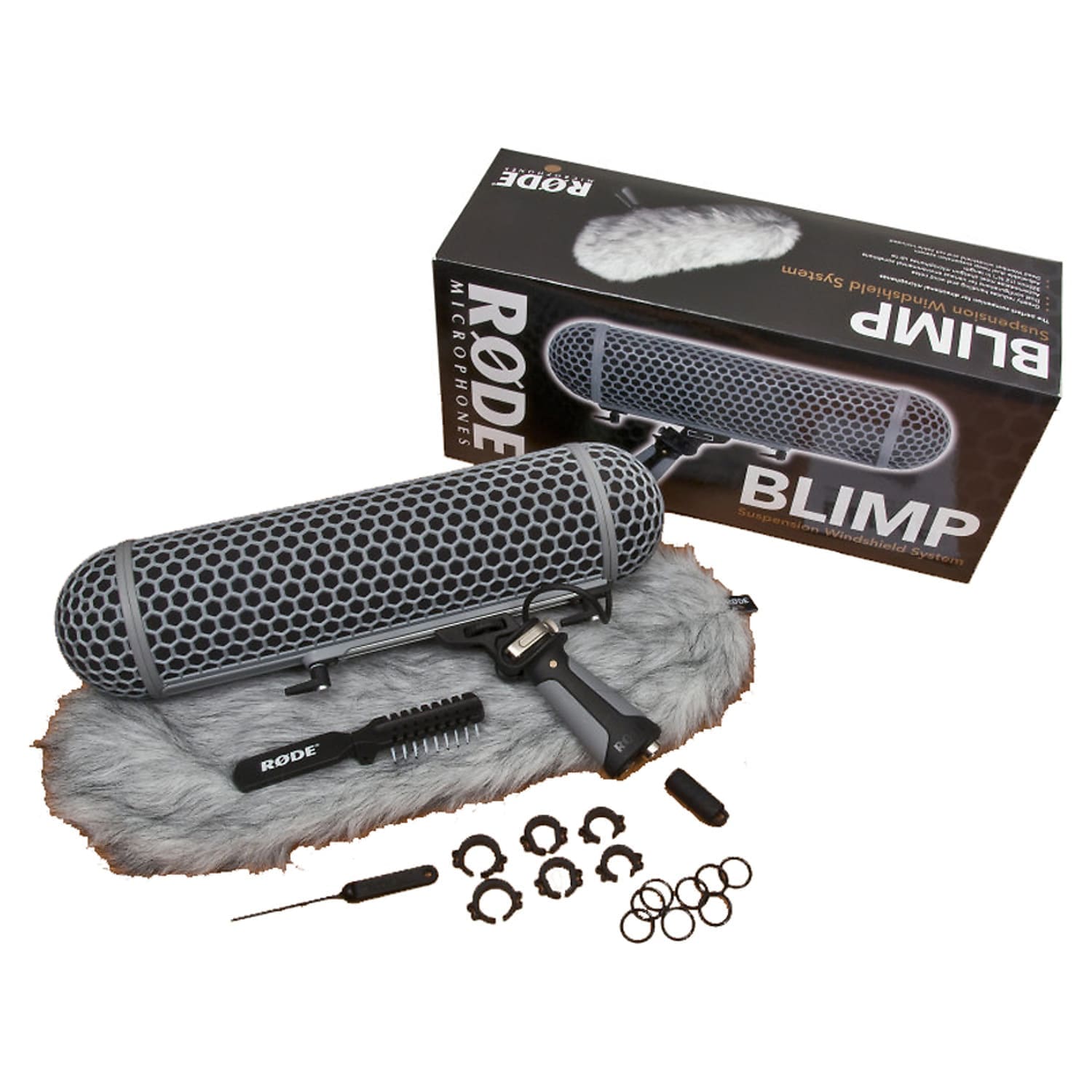 Rode Blimp Windshield and Rycote Shock Mount Suspension System for