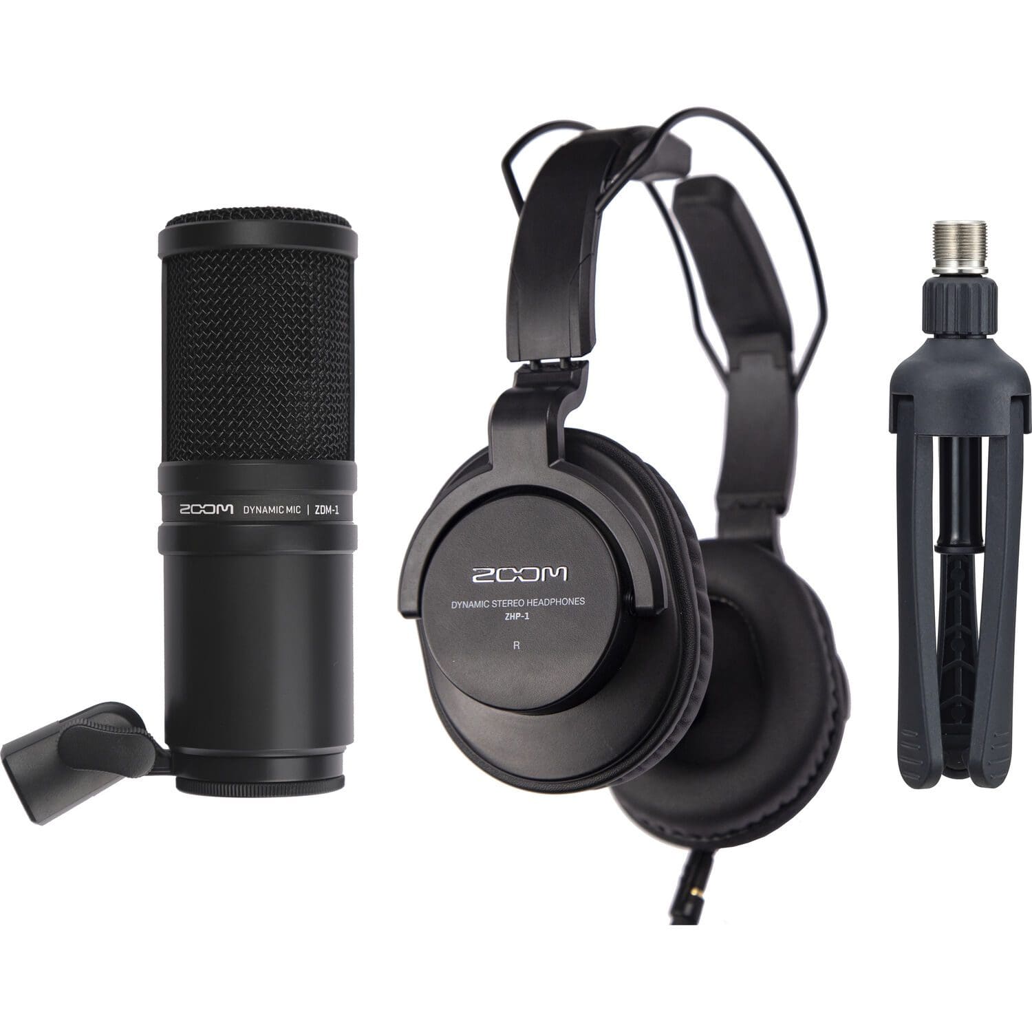 Zoom ZDM-1 Podcast Mic Pack with Headphones, Windscreen, XLR, and