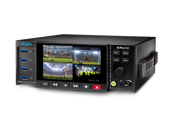 AJA Ki Pro GO, a standalone multi-channel H.264 recorder/player by