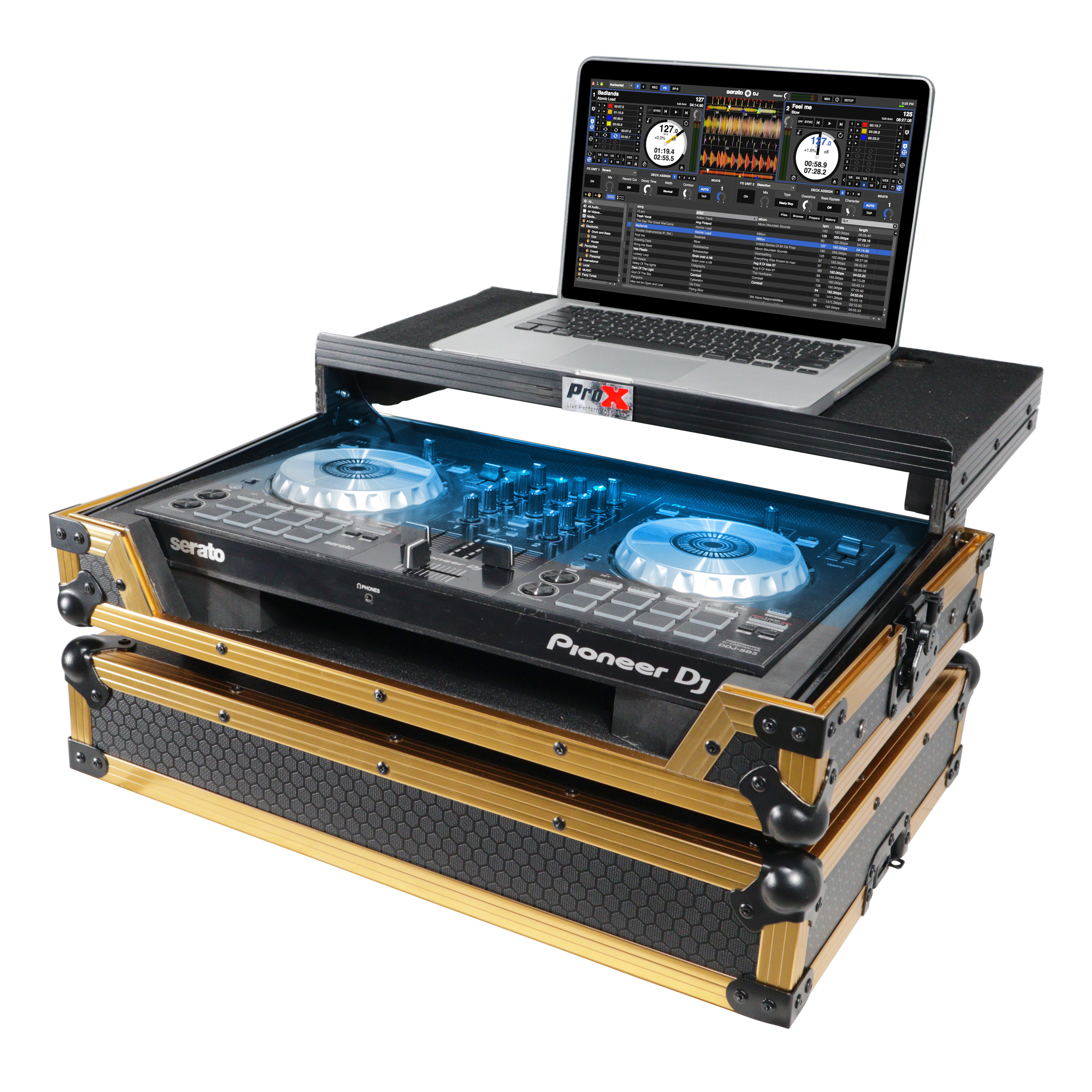 ProX X-DDJSB3LTLED ATA Flight Case For Pioneer DDJ-SB3 DDJ-FLX4