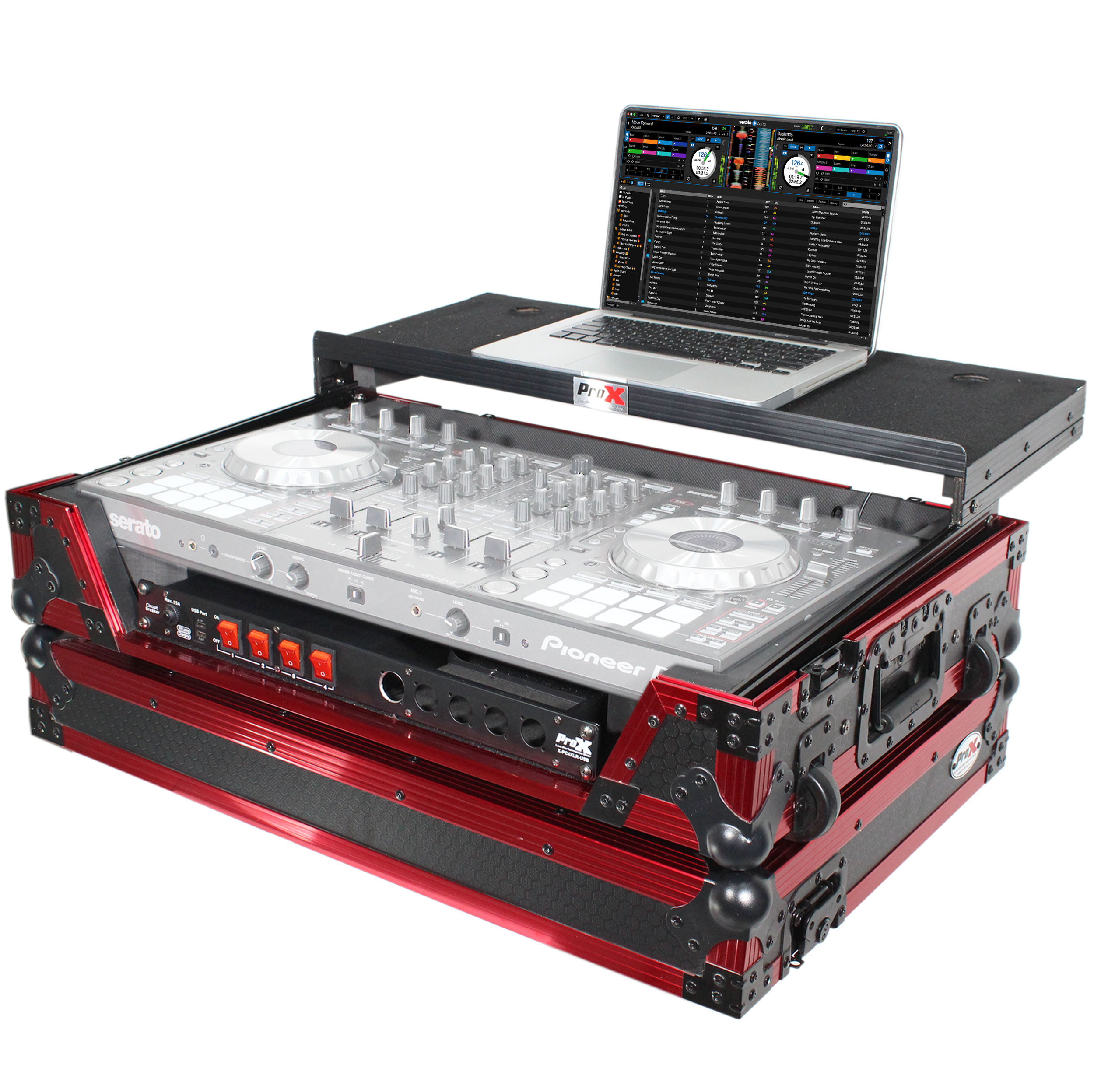 ProX XS-DDJSX WLTFR LED Flight Case For Pioneer DDJ-SX2 SX3 RX