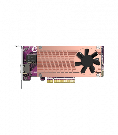 QM2-2P10G1TB | 2 x PCIe Gen3 NVMe SSD & 1 x 10GbE port expansion