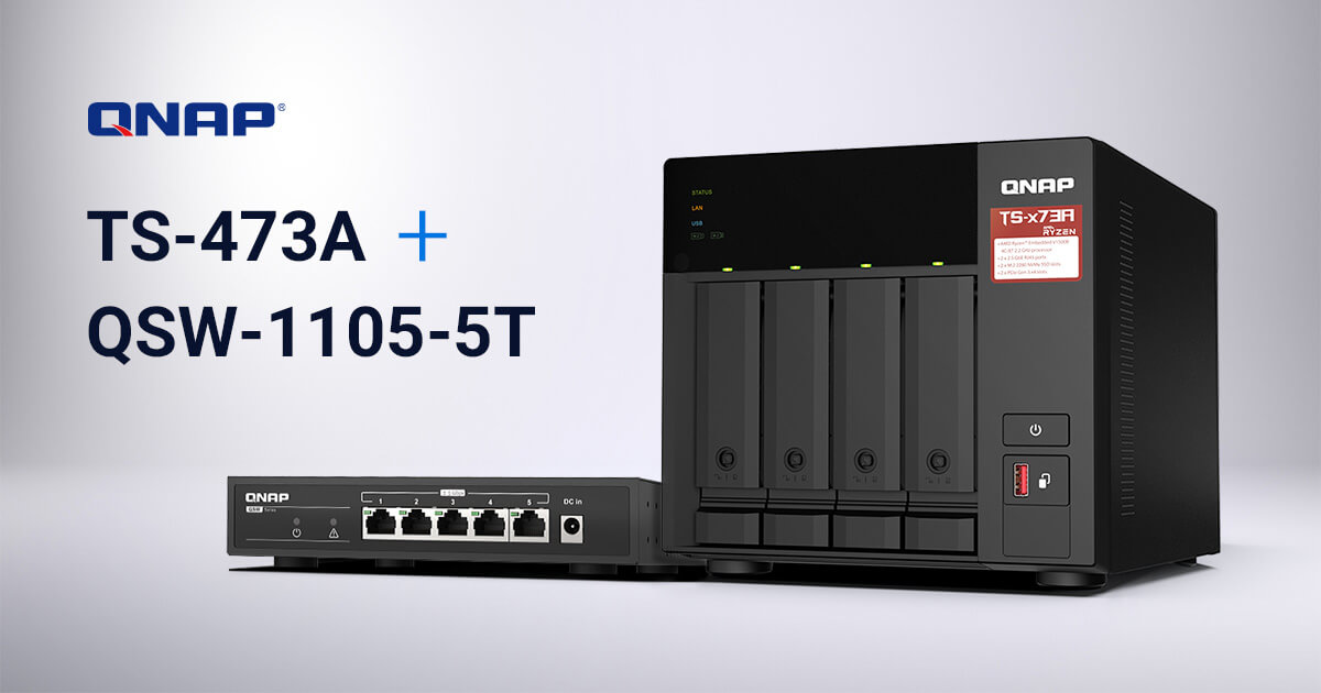 TS-473A + QSW-1105-5T | Enjoy the high-speed 2.5G network