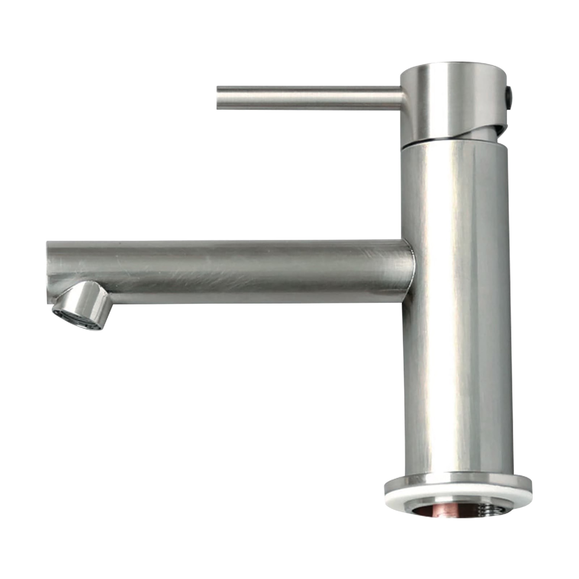 ニッケルサテン水栓 ストレート混合栓ショート | KB-TP005-02-G141