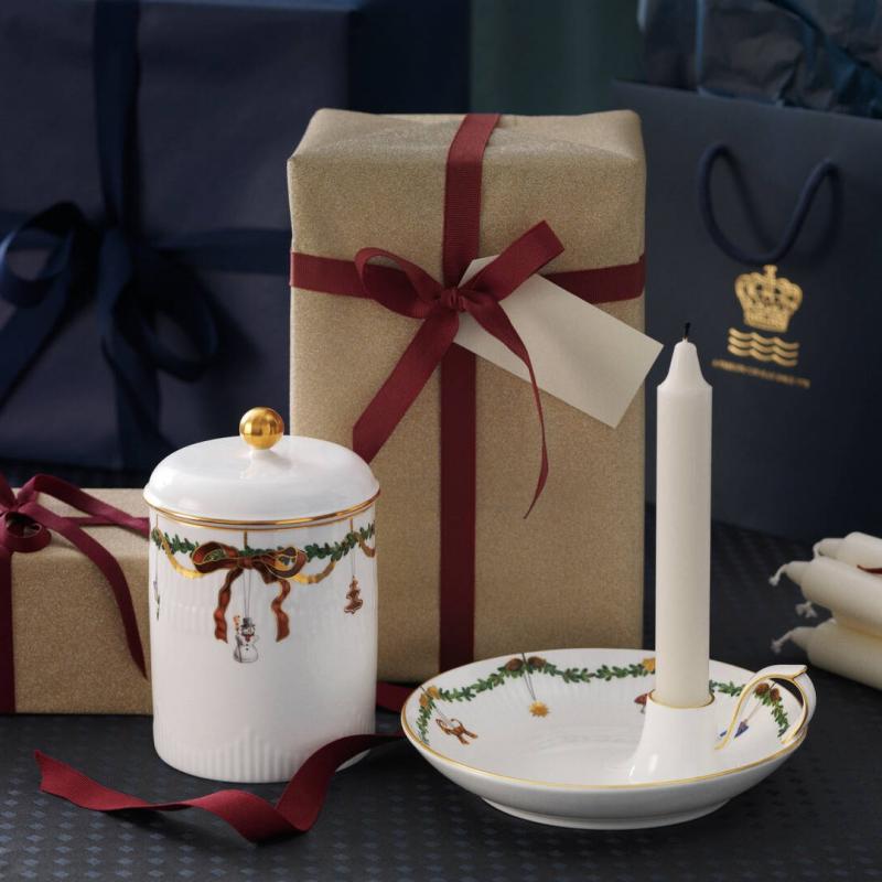 スターフルーテッド クリスマス キャンドルホルダー|ロイヤル