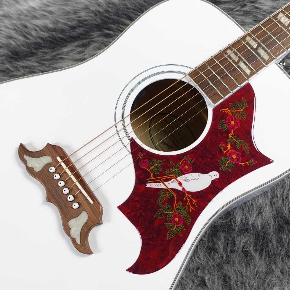 finEpiphone ダヴ　Dove Pro エレアコ希少ホワイトカラー Epiphone Limited Edition Dove PRO Alpine White <エピフォン>｜平野