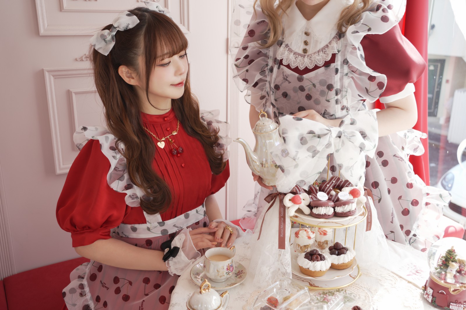 予約商品】cherry doll one-piece dress＆ribbon clip（チェリードール