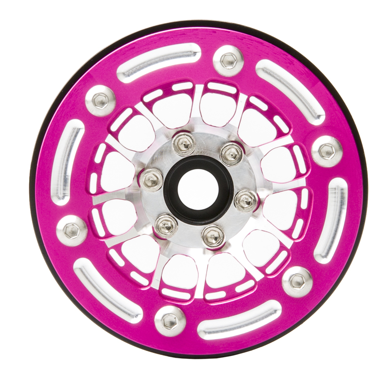 RhinoRC MOZA 1.9 Inch Super Pink Color ZERO OffSet Aluminum Wheel