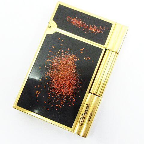 S.T. Dupont デュポン ガスライター ライン2 ギャラクシー Dロゴ 金粉