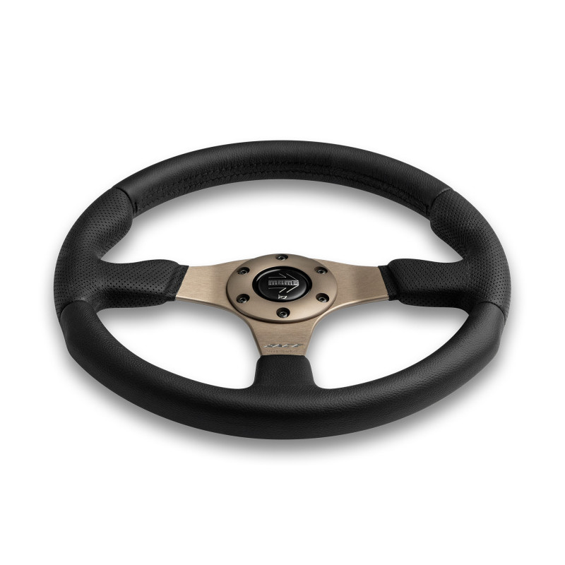 MOMO Race 2.0 Steering Wheel 320mm - Black Leather / Anthracite Spokes