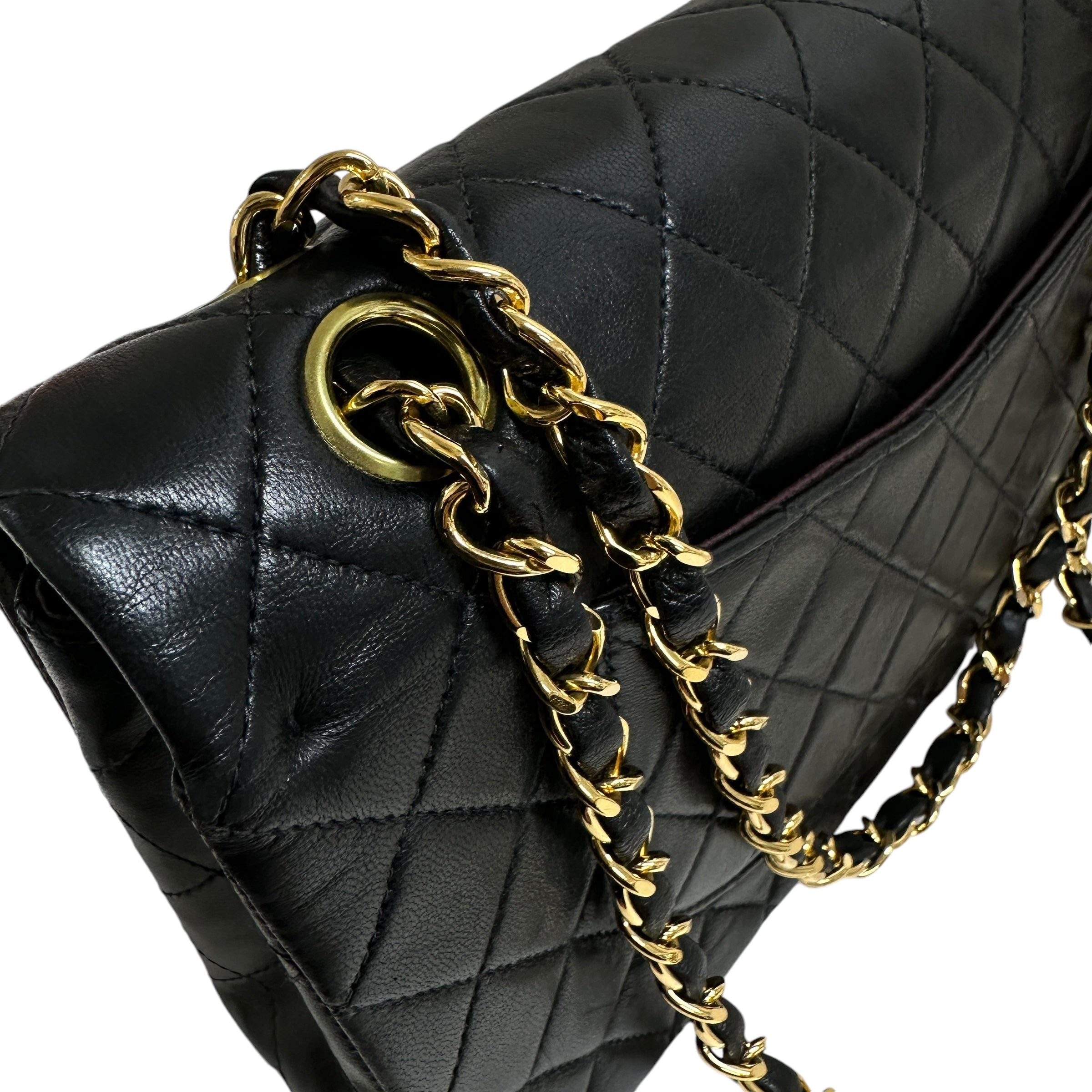 CHANEL シャネル マトラッセ 25 ダブルフラップ チェーンショルダーバッグ