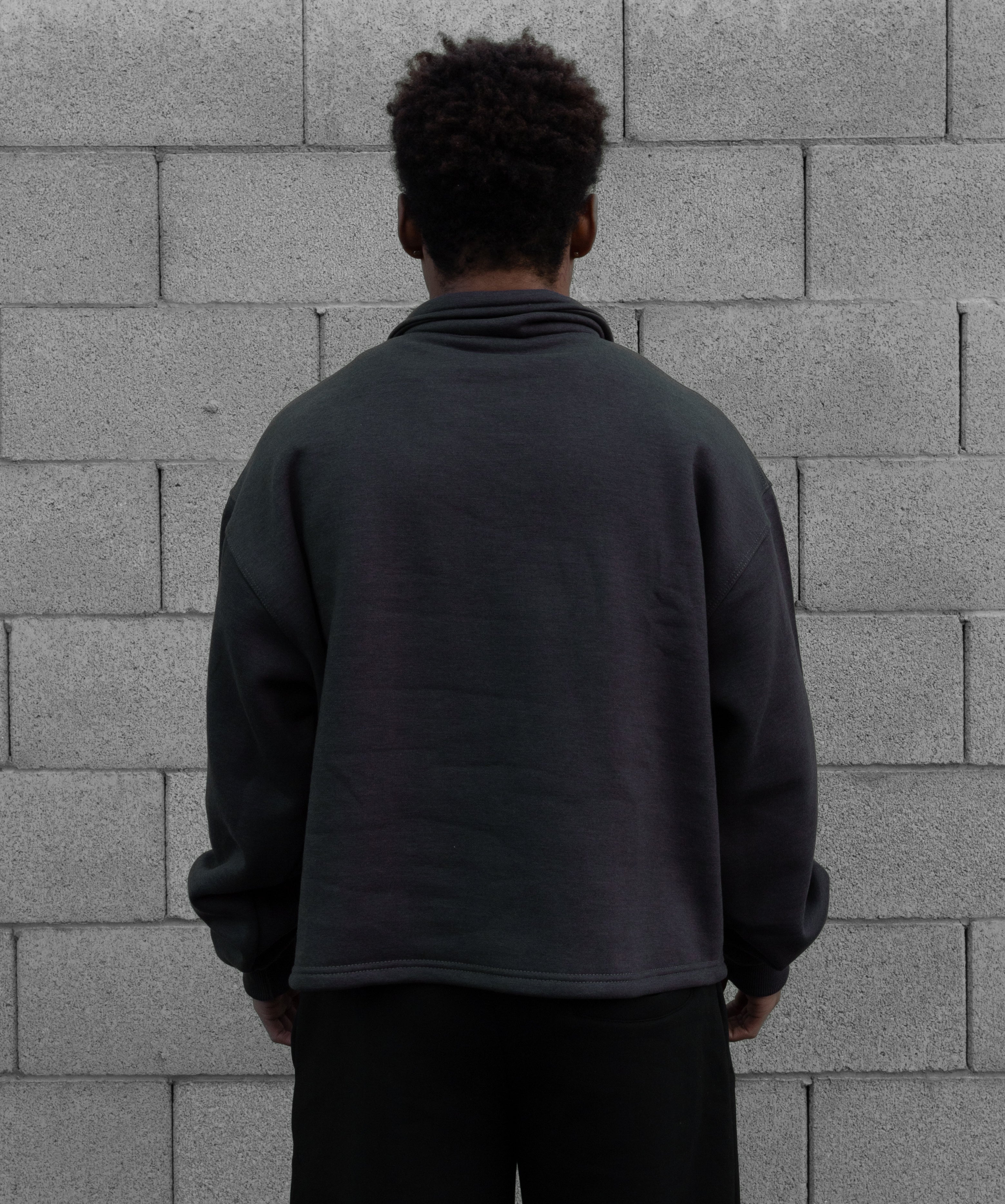 REBELETICS CROPPED QUARTER ZIP - CHARCOAL – Rebeletics