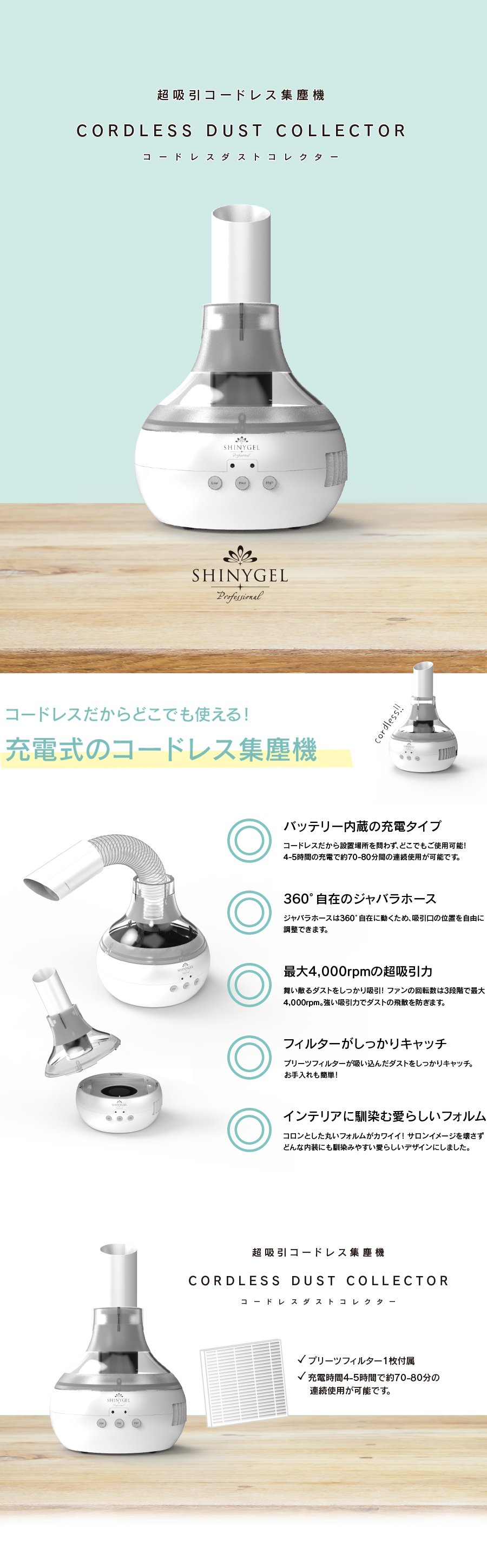 rednails web channel / ♪☆□△コードレスダストコレクター CDC-1