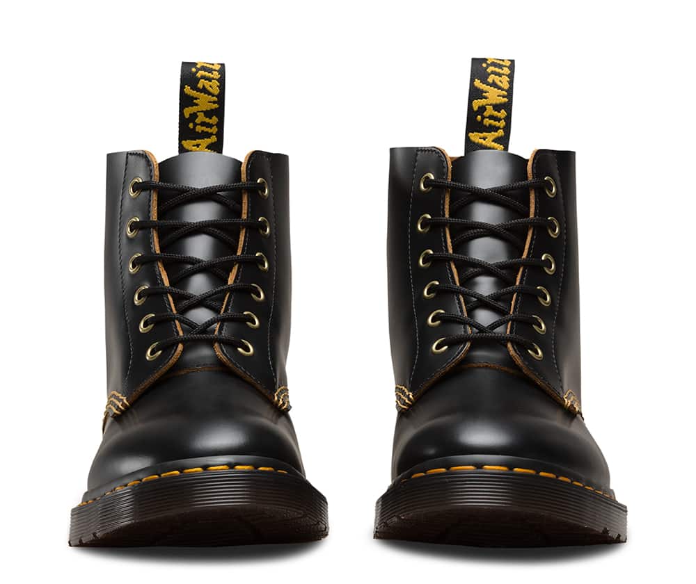 Dr. Martens 101 Black Vintage Smooth 6-Eye Boot – Red Zone