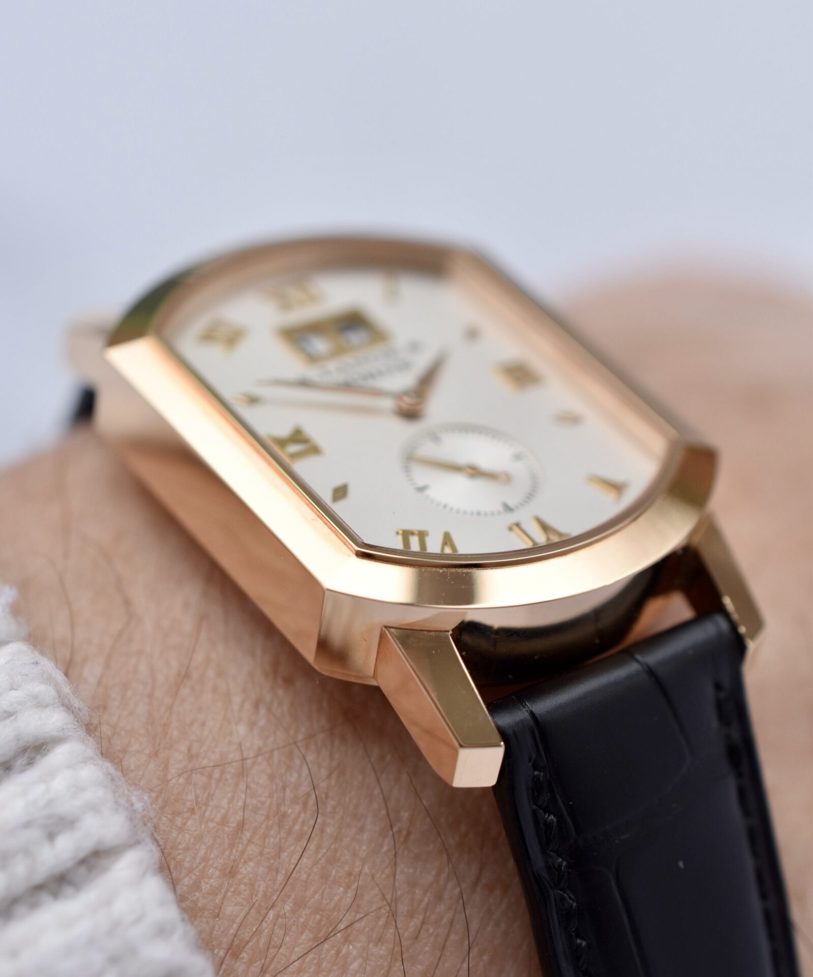 A fine and rare A. Lange & Söhne 18ct Pink Gold calendar