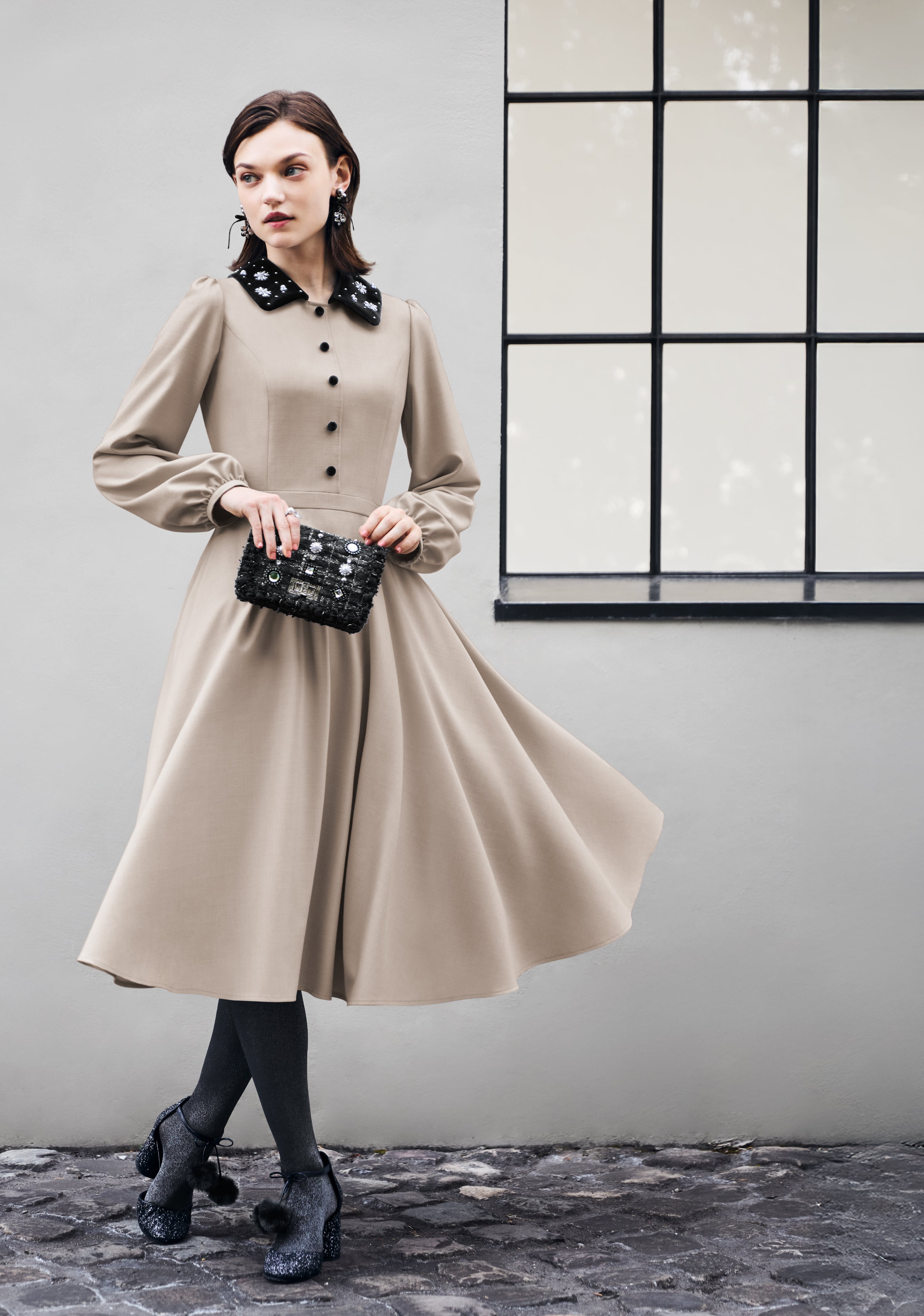 ルネ rene ツイード コート ワンピース ルネ Rene コート ギャザー