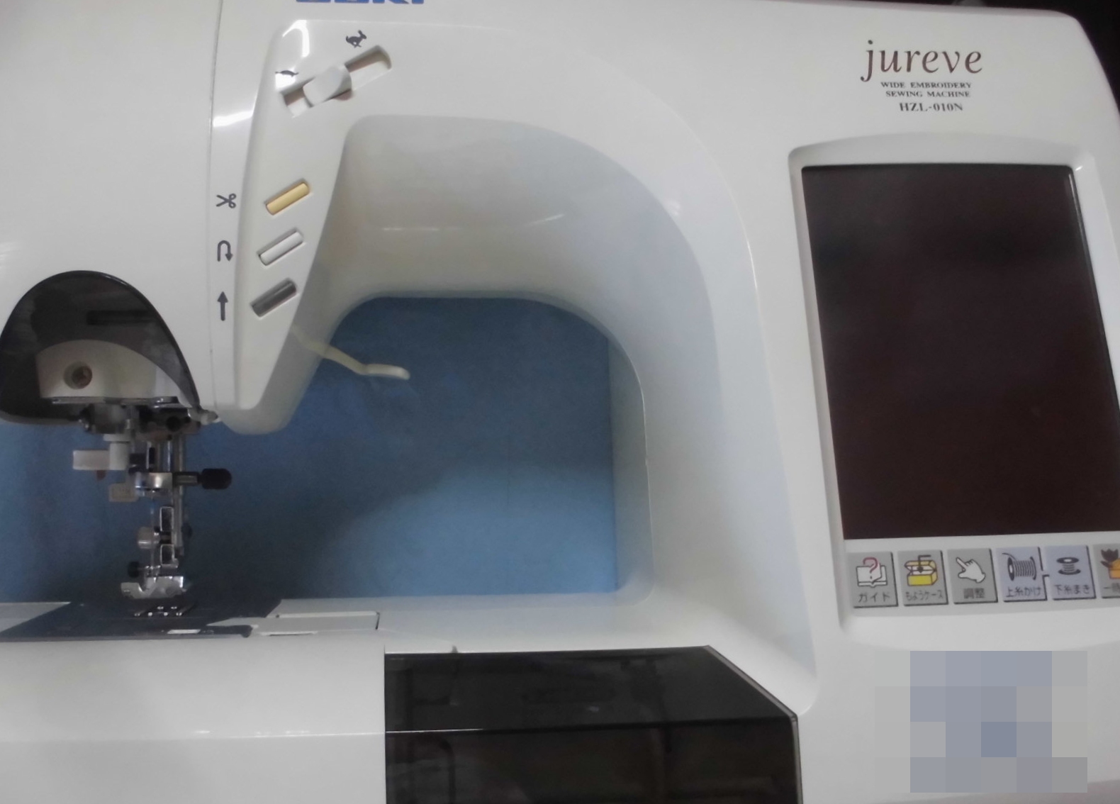 HZL-010N jureve｜JUKIミシン修理｜自動上糸かけが出来ない、縫い目が