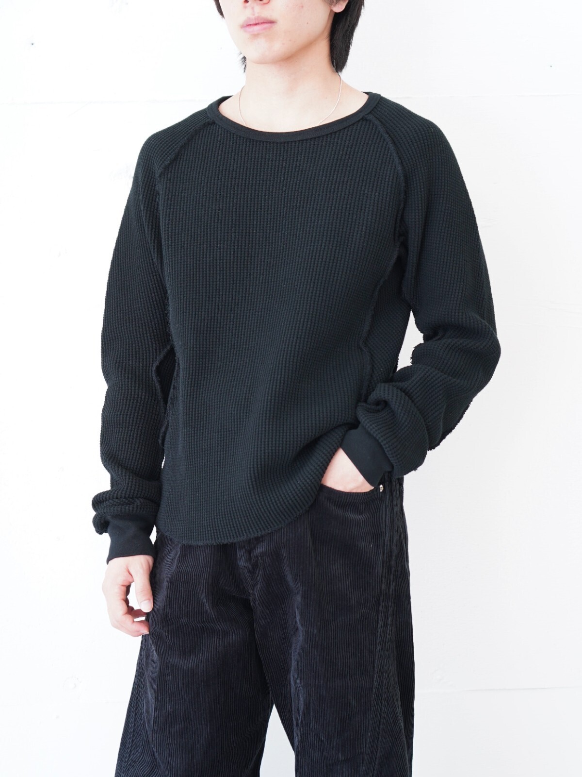 ワッフルサーマルロングスリーブTシャツ - ネヴァーフォーゲット