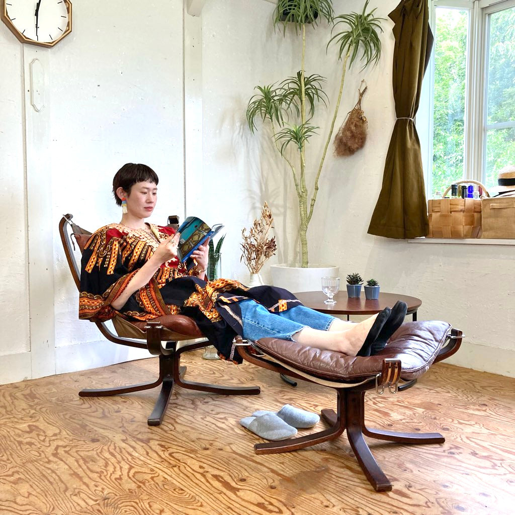 バットネ / Vatne ファルコンチェア 本革 北欧 ヴィンテージ 中古